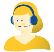 Woman wearing headset